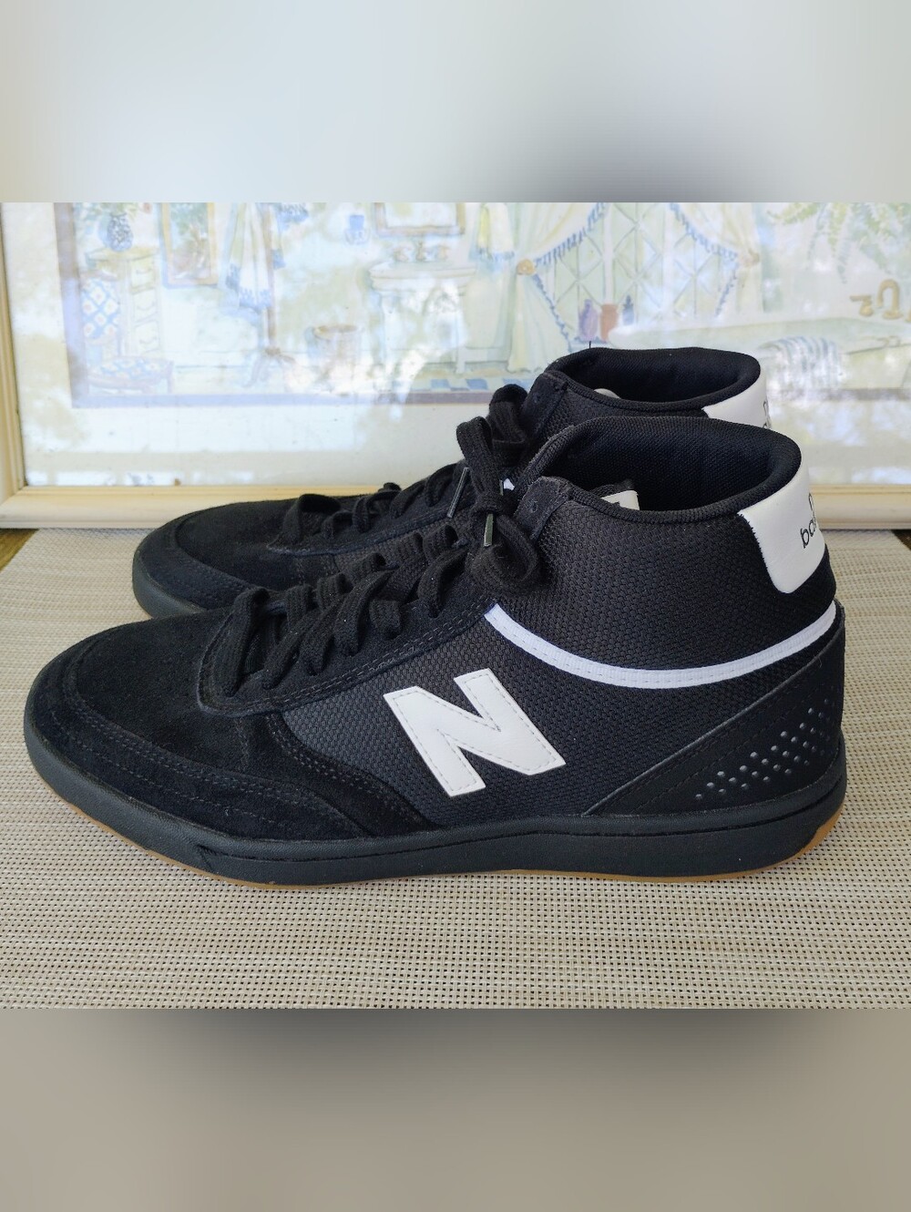Unisex New Balance "Numeric 440 High" Black Suede Skate/Casual Shoes. M 9/W 10.5